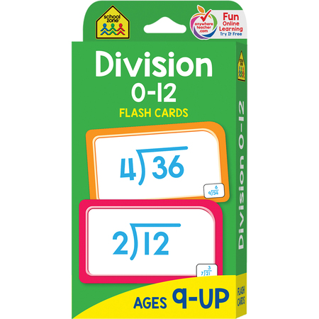 SCHOOL ZONE PUBLISHING Division 0-12 Flash Cards 04017